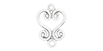 Starman Sterling Silver Essentials : Scroll Heart Link 14.5 x 9.5mm