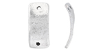 Starman Sterling Silver :  Curved Rectangle 2-hole Connector