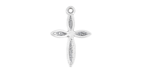 Starman Sterling Silver : Simple Cross Charm 19 x 13mm