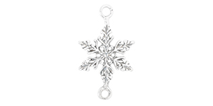 Starman Sterling Silver Essentials : Snowflake Link 22 x 13mm