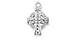 Starman Sterling Silver Religious : Small Celtic Cross Charm - 14.5 x 9.5mm