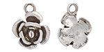 Starman Sterling Silver : Rose Dangle Earring Part 12.5 x 9mm