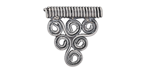 Starman Sterling Silver : Spirals On Slide Clasp 14 x 14mm