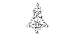 Starman Sterling Silver :  Flared Filigree - 3 Loops 18 x 12.5mm