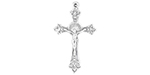 Starman Sterling Silver Religious : Crucifix Pendant - 29.5 x 18mm