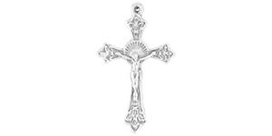 Starman Sterling Silver Religious : Crucifix Pendant - 29.5 x 18mm