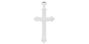 Starman Sterling Silver Religious : Cross Pendant - 28.5 x 14mm