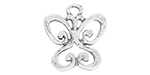 Starman Sterling Silver : Small Cut-Out Butterfly Charm 10.5 x 10mm