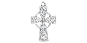 Starman Sterling Silver Religious : Cross Pendant - 25.5 x 16mm