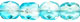 Fire-Polish 6mm (loose) : Coated - Aqua/Crystal