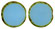Table Cut 10mm : Blue Turquoise - Picasso