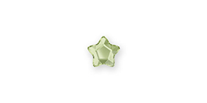 PRESTIGE 2754 4mm Star Flower Flatback Hotfix Peridot