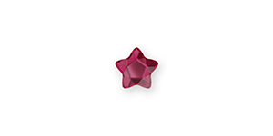 PRESTIGE 2754 4mm Star Flower Flatback Hotfix Scarlet