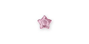 PRESTIGE 2754 4mm Star Flower Flat BackFoiled BackRose