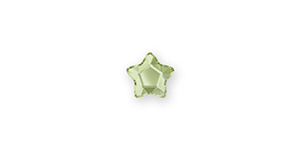 PRESTIGE 2754 4mm Star Flower Flatback Peridot