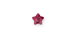 PRESTIGE 2754 4mm Star Flower Flatback Scarlet