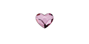 PRESTIGE 2808 6mm Heart Flatback Crystal Antique Pink