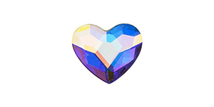 PRESTIGE 2808 10mm Heart Flatback Crystal AB