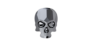 PRESTIGE 2856 10mm Skull Flatback Jet Hematite