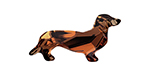 PRESTIGE 4017 24mm Dachshund Fancy Stone Smoked Topaz