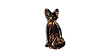 PRESTIGE 4029 20mm Abyssinian Cat with Outline Fancy Stone Light Smoked Topaz