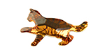 PRESTIGE 4032 28mm Red Cat with Outline Fancy Stone Topaz