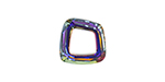 PRESTIGE 4437 14mm Square Ring Fancy Stone Crystal Volcano