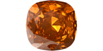 PRESTIGE 4470 12mm Light Amber Cushion Square, Foil-Backed Fancy Stone