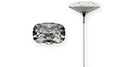 PRESTIGE 4568 27mm Cushion Fancy Stone Crystal Flower Pin