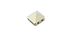 PRESTIGE 5061 7.5mm Square Spike 2-Hole Bead Crystal Metallic Light Gold