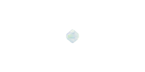 PRESTIGE 5328 4mm WHITE OPAL SHIMMER 2X Bicone Bead