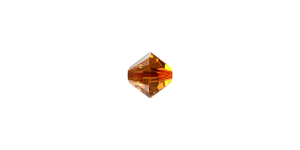 PRESTIGE 5328 6mm LIGHT AMBER Bicone Bead