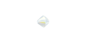 PRESTIGE 5328 6mm WHITE OPAL SHIMMER Bicone Bead