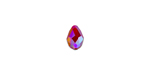 PRESTIGE 5500 9 x 6mm LIGHT SIAM SHIMMER 2X Teardrop Bead