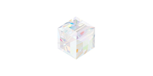 PRESTIGE 5601 10mm CRYSTAL AB B Cube Bead