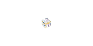 PRESTIGE 5601 4mm CRYSTAL SHIMMER B Cube Bead