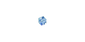PRESTIGE 5601 4mm LIGHT SAPPHIRE SHIMMER B Cube Bead