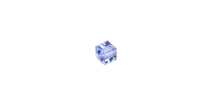 PRESTIGE 5601 4mm LIGHT SAPPHIRE Cube Bead