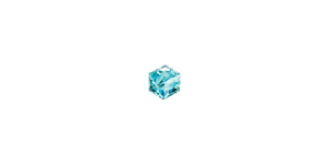 PRESTIGE 5601 4mm LIGHT TURQUOISE Cube Bead