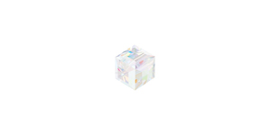 PRESTIGE 5601 6mm CRYSTAL AB B Cube Bead