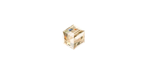 PRESTIGE 5601 6mm CRYSTAL GOLDEN SHADOW B Cube Bead