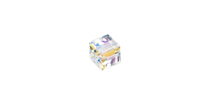 PRESTIGE 5601 6mm CRYSTAL SHIMMER B Cube Bead