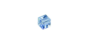 PRESTIGE 5601 6mm LIGHT SAPPHIRE SHIMMER B Cube Bead