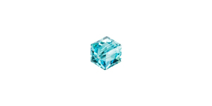 PRESTIGE 5601 6mm LIGHT TURQUOISE Cube Bead