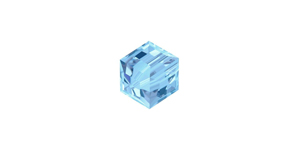 PRESTIGE 5601 8mm AQUAMARINE Cube Bead