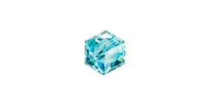 PRESTIGE 5601 8mm LIGHT TURQUOISE Cube Bead