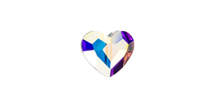 PRESTIGE 5741 12mm CRYSTAL AB Heart Love Bead