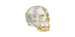 PRESTIGE 5750 13mm Skull Bead Crystal Golden Shadow