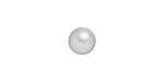 PRESTIGE 5818 8mm WHITE Half-Drilled Crystal Pearl