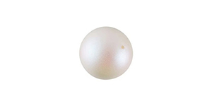 PRESTIGE 5818 8mm PEARLESCENT WHITE Half-Drilled Crystal Pearl